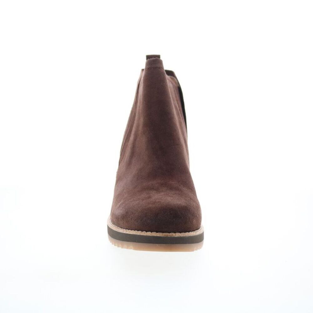 Sofft Dark Brown Suede Wedge Ankle Booties - Picture 2 of 4